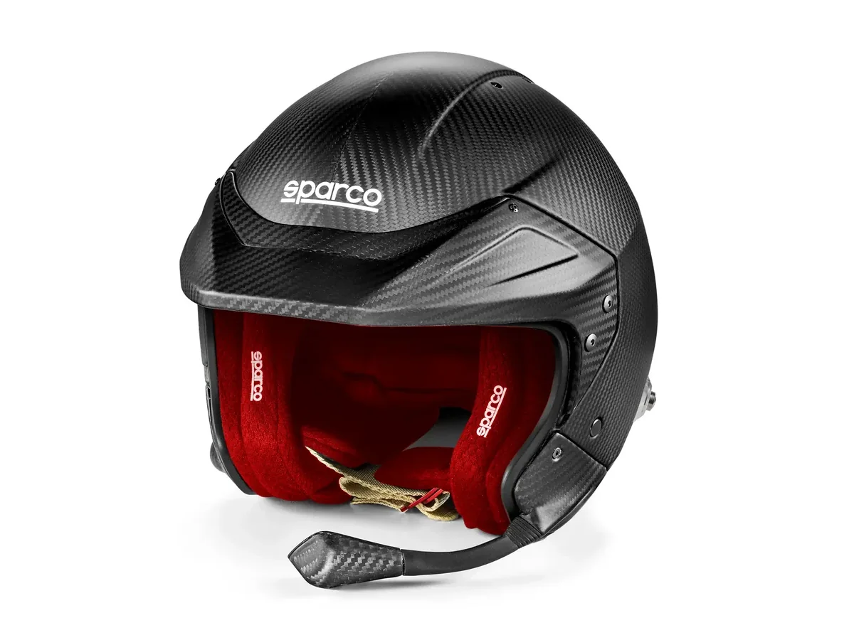 Sparco casco jet in carbonio con interfono